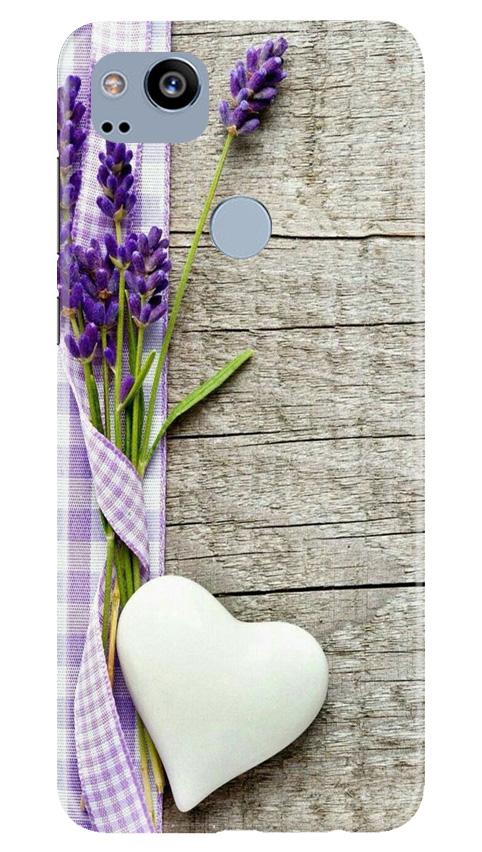 White Heart Case for Google Pixel 2 (Design No. 298)