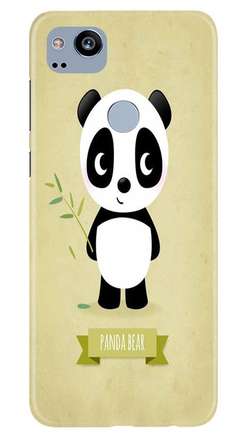 Panda Bear Mobile Back Case for Google Pixel 2 (Design - 317)