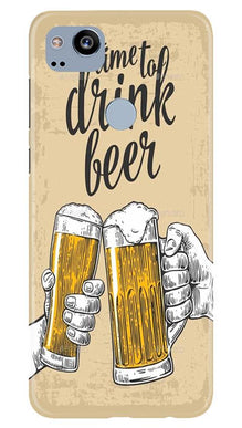 Drink Beer Mobile Back Case for Google Pixel 2 (Design - 328)
