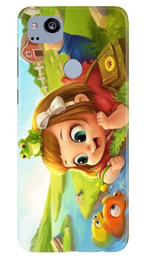Baby Girl Mobile Back Case for Google Pixel 2 (Design - 339)