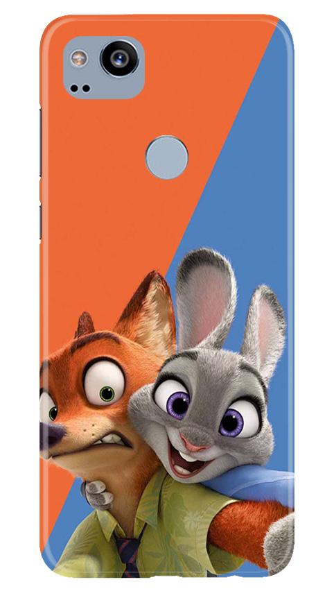 Cartoon Mobile Back Case for Google Pixel 2 (Design - 346)