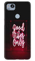Good Vibes Only Mobile Back Case for Google Pixel 2 (Design - 354)