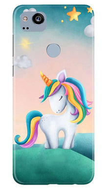 Unicorn Mobile Back Case for Google Pixel 2 (Design - 366)