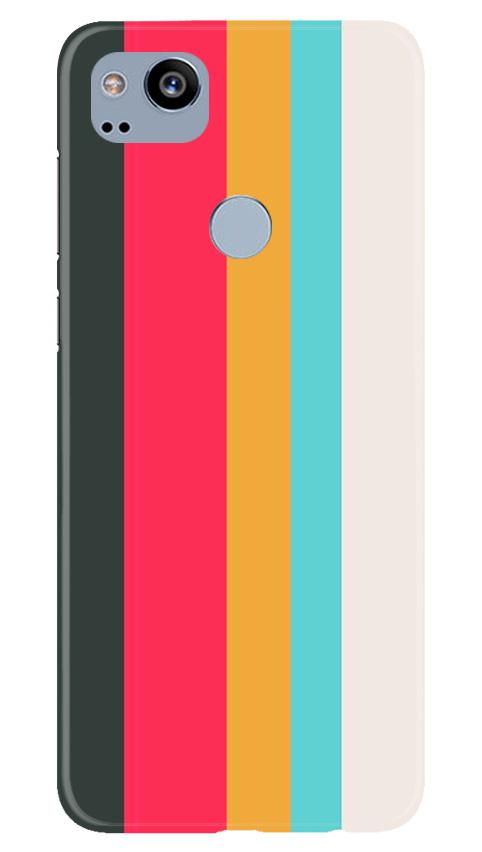 Color Pattern Mobile Back Case for Google Pixel 2 (Design - 369)