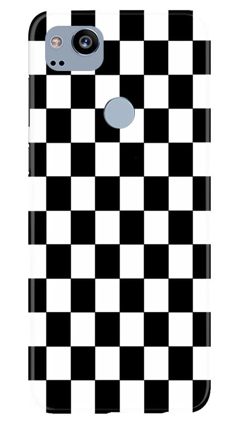 Black White Boxes Mobile Back Case for Google Pixel 2 (Design - 372)