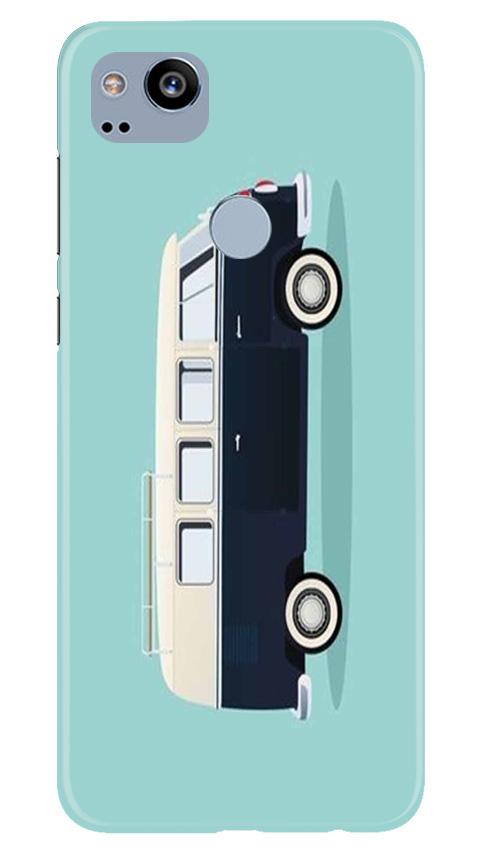Travel Bus Mobile Back Case for Google Pixel 2 (Design - 379)