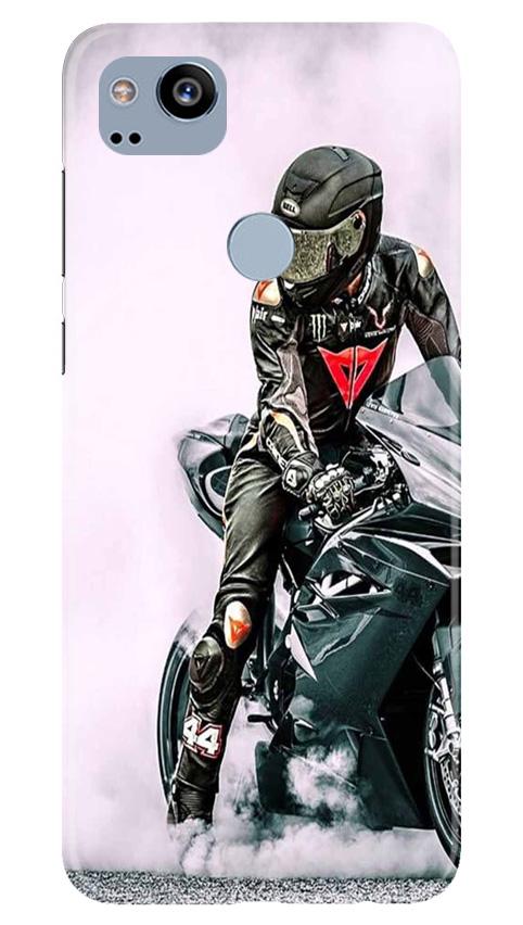 Biker Mobile Back Case for Google Pixel 2 (Design - 383)