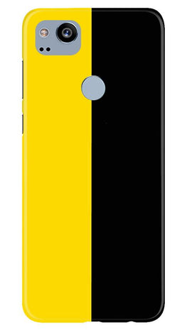Black Yellow Pattern Mobile Back Case for Google Pixel 2 (Design - 397)