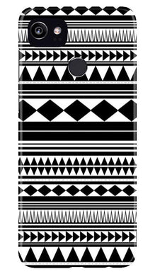 Black white Pattern Mobile Back Case for Google Pixel 2 XL (Design - 5)
