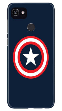 Captain America Mobile Back Case for Google Pixel 2 XL (Design - 42)