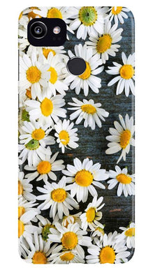 White flowers2 Mobile Back Case for Google Pixel 2 XL (Design - 62)