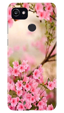 Pink flowers Mobile Back Case for Google Pixel 2 XL (Design - 69)