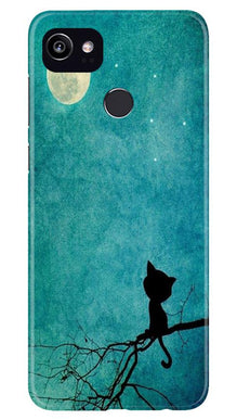 Moon cat Mobile Back Case for Google Pixel 2 XL (Design - 70)