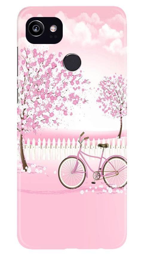 Pink Flowers Cycle Case for Google Pixel 2 XL(Design - 102)