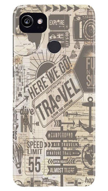 Travel Mobile Back Case for Google Pixel 2 XL  (Design - 104)