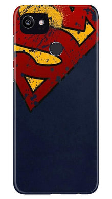 Superman Superhero Mobile Back Case for Google Pixel 2 XL  (Design - 125)