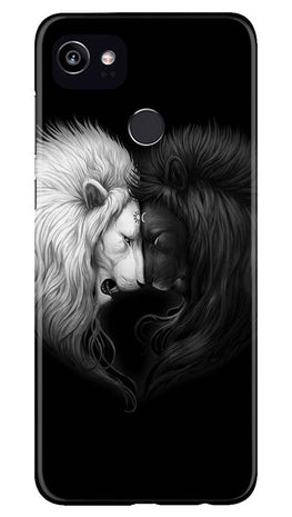 Dark White Lion Case for Google Pixel 2 XL(Design - 140)