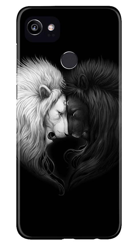 Dark White Lion Case for Google Pixel 2 XL  (Design - 140)
