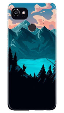 Mountains Mobile Back Case for Google Pixel 2 XL (Design - 186)