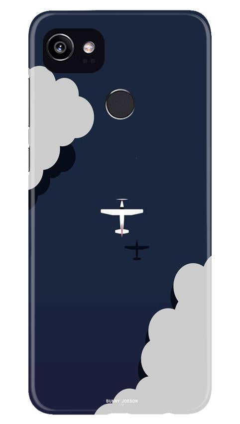 Clouds Plane Case for Google Pixel 2 XL (Design - 196)