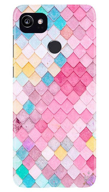 Pink Pattern Mobile Back Case for Google Pixel 2 XL (Design - 215)