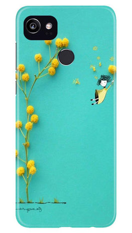 Flowers Girl Case for Google Pixel 2 XL (Design No. 216)