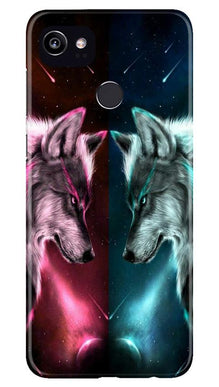 Wolf fight Mobile Back Case for Google Pixel 2 XL (Design - 221)