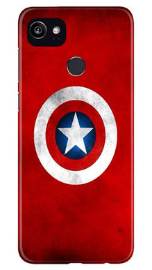 Captain America Mobile Back Case for Google Pixel 2 XL (Design - 249)