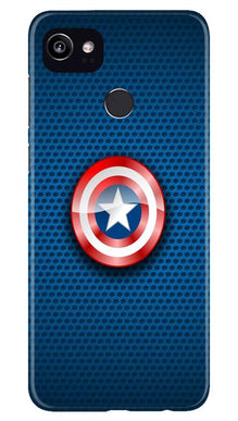 Captain America Shield Mobile Back Case for Google Pixel 2 XL (Design - 253)