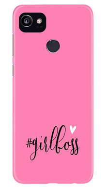 Girl Boss Pink Mobile Back Case for Google Pixel 2 XL (Design - 269)
