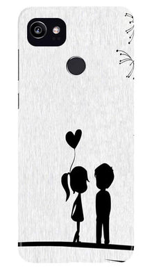 Cute Kid Couple Mobile Back Case for Google Pixel 2 XL (Design - 283)