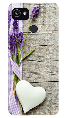 White Heart Case for Google Pixel 2 XL (Design No. 298)