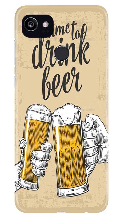 Drink Beer Mobile Back Case for Google Pixel 2 XL (Design - 328)