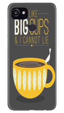 Big Cups Coffee Mobile Back Case for Google Pixel 2 XL (Design - 352)