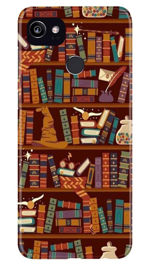 Book Shelf Mobile Back Case for Google Pixel 2 XL (Design - 390)
