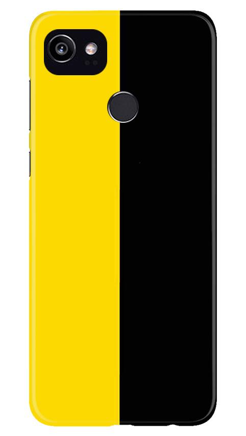 Black Yellow Pattern Mobile Back Case for Google Pixel 2 XL (Design - 397)