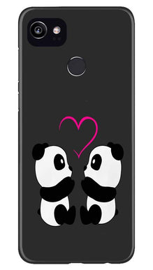 Panda Love Mobile Back Case for Google Pixel 2 XL (Design - 398)
