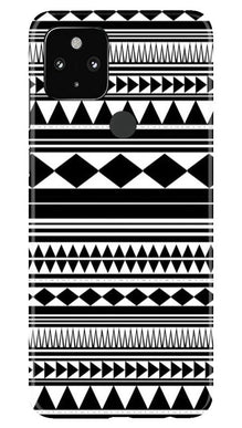 Black white Pattern Mobile Back Case for Google Pixel 4a (Design - 5)