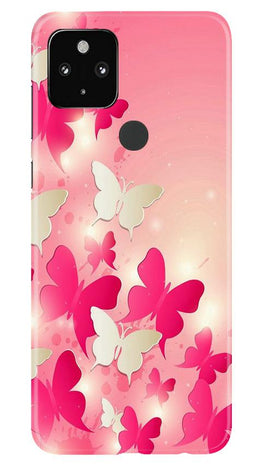 White Pick Butterflies Case for Google Pixel 4a
