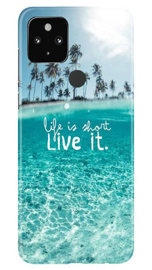 Life is short live it Mobile Back Case for Google Pixel 4a (Design - 45)