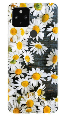 White flowers2 Mobile Back Case for Google Pixel 4a (Design - 62)