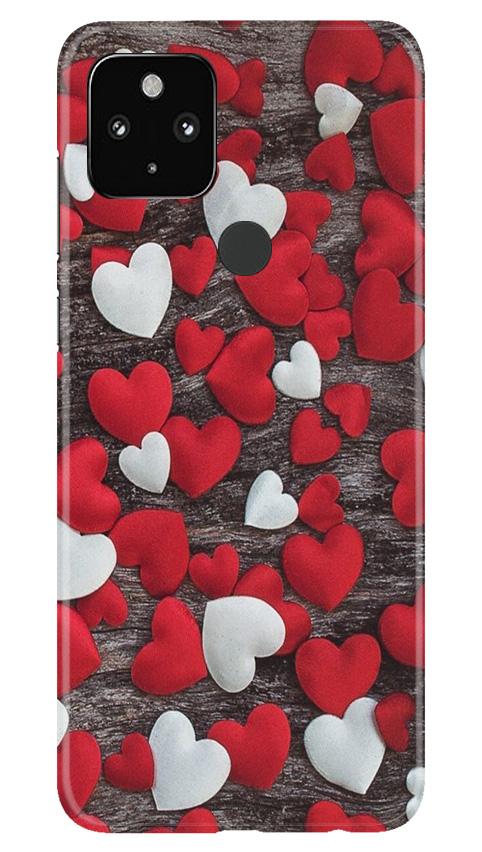 Red White Hearts Case for Google Pixel 4a(Design - 105)
