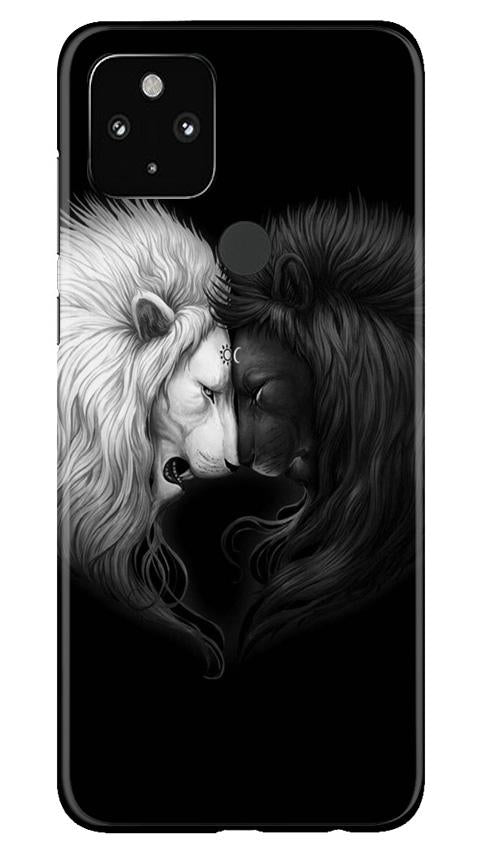 Dark White Lion Case for Google Pixel 4a  (Design - 140)