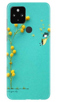 Flowers Girl Mobile Back Case for Google Pixel 4a (Design - 216)
