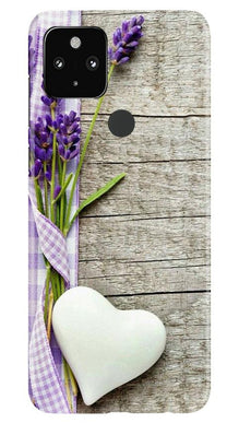 White Heart Mobile Back Case for Google Pixel 4a (Design - 298)