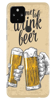 Drink Beer Mobile Back Case for Google Pixel 4a (Design - 328)