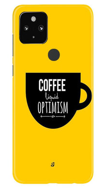 Coffee Optimism Mobile Back Case for Google Pixel 4a (Design - 353)