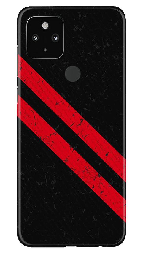Black Red Pattern Mobile Back Case for Google Pixel 4a (Design - 373)