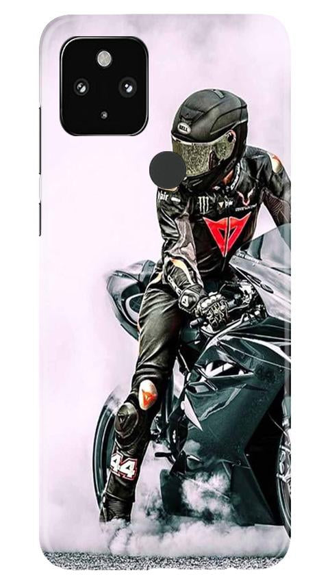 Biker Mobile Back Case for Google Pixel 4a (Design - 383)