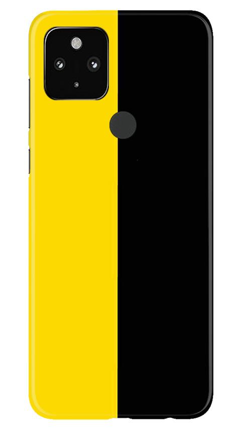 Black Yellow Pattern Mobile Back Case for Google Pixel 4a (Design - 397)